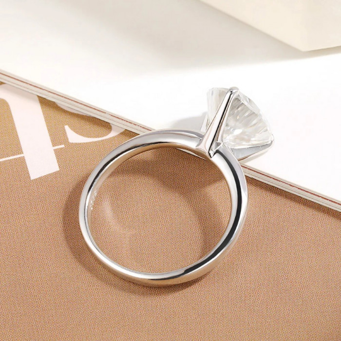 CLARINE bague Cœur Moissanite