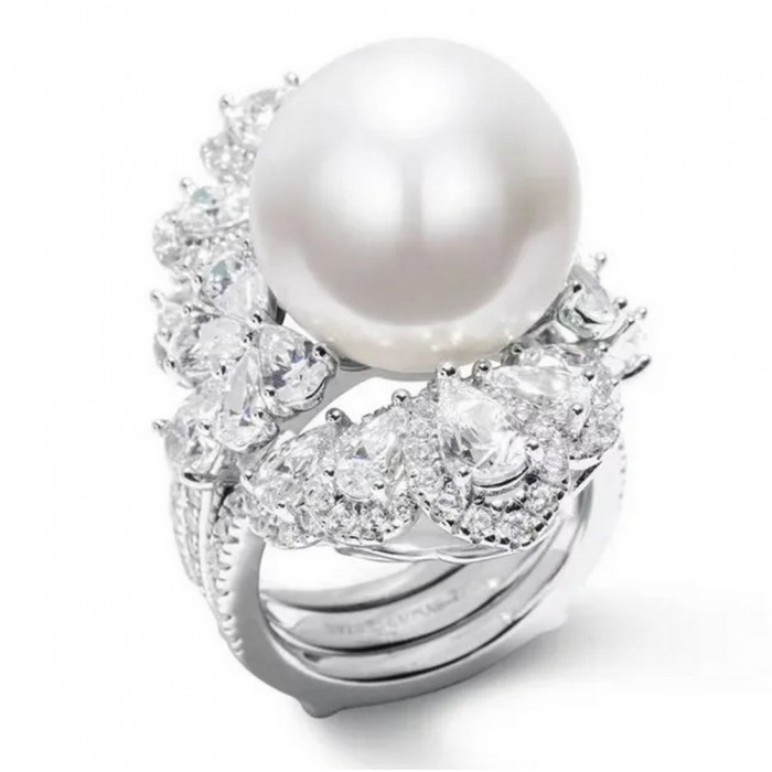 Sublime Bague Perle en Argent