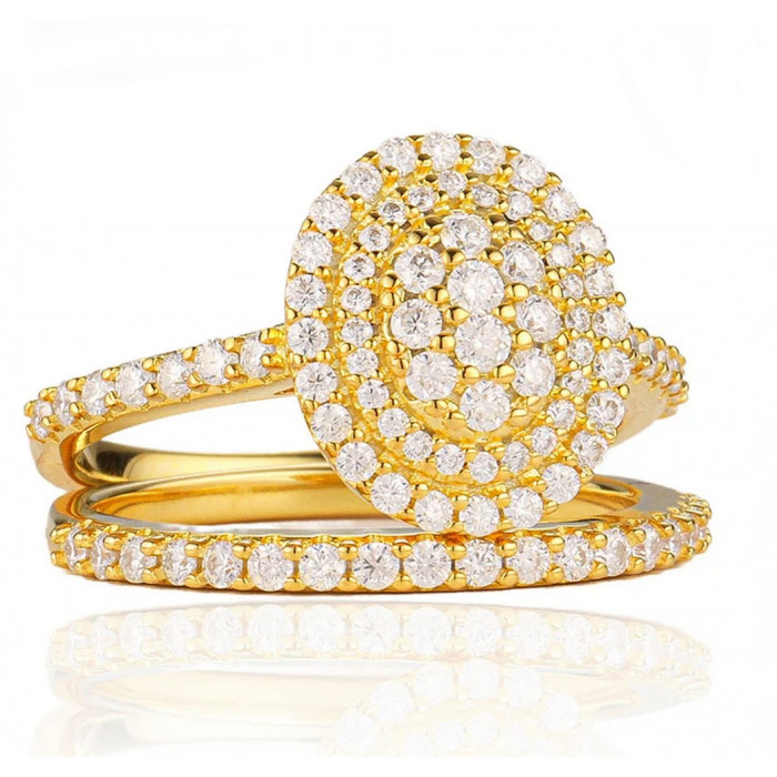 Elya bague double Moissanite en Argent