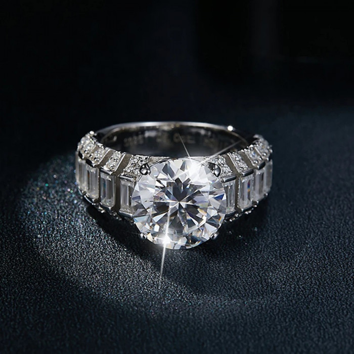 Ombeline bague Moissanite en Argent