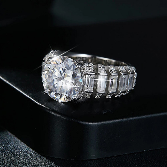 Ombeline bague Moissanite en Argent