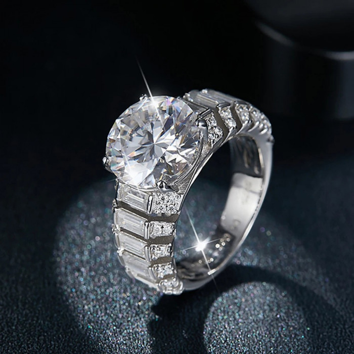 Ombeline bague Moissanite en Argent