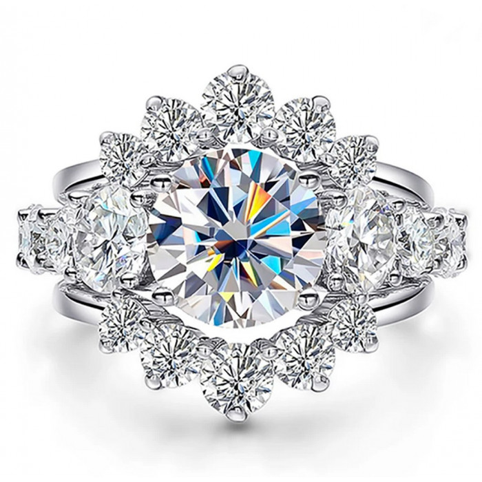 Héloïse bague Moissanite en Argent