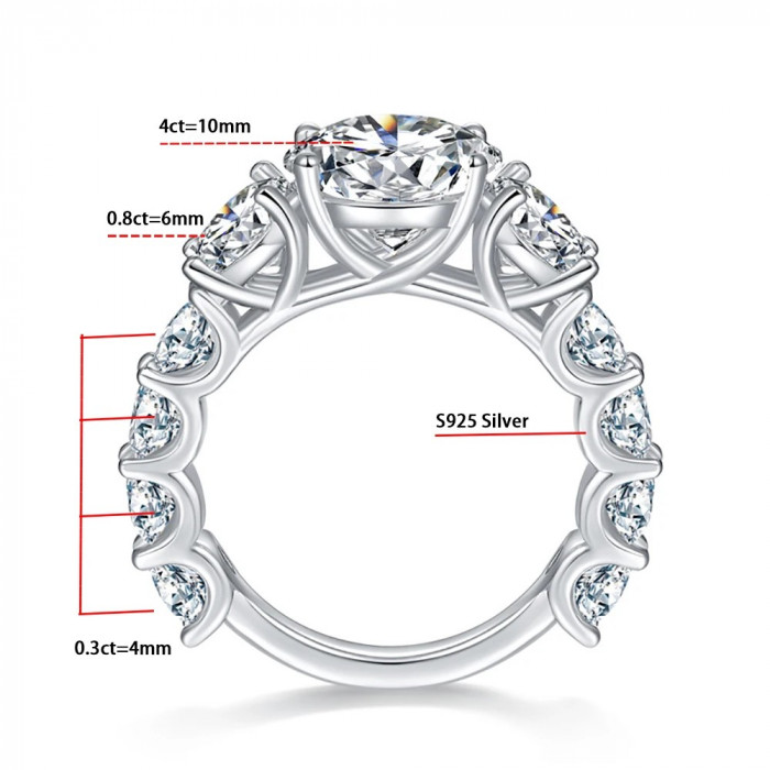 Maïna bague Moissanite en Argent