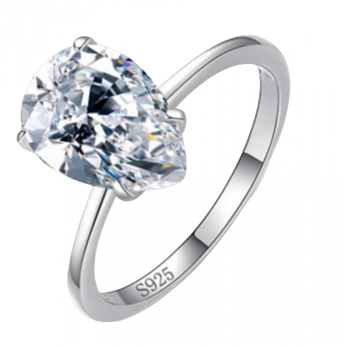 FLORA Bague solitaire en argent