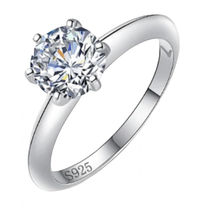 Shana Bague solitaire en argent