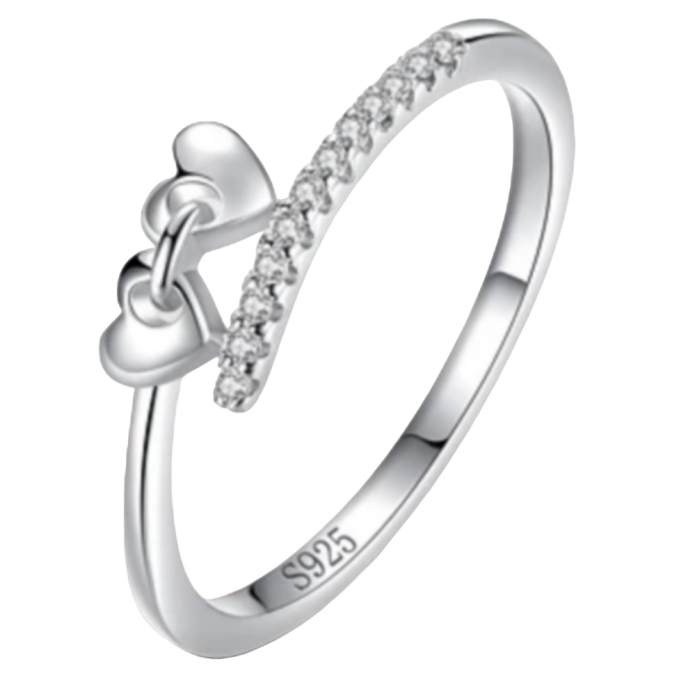 Bertille Bague cœur en argent