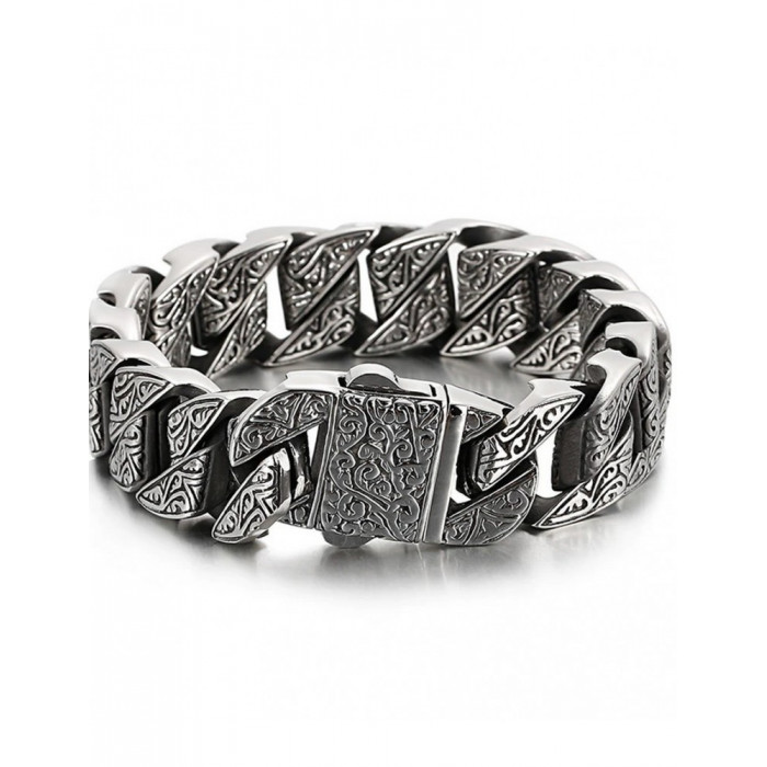 Bracelet Homme grosse maille en Acier Inoxydable