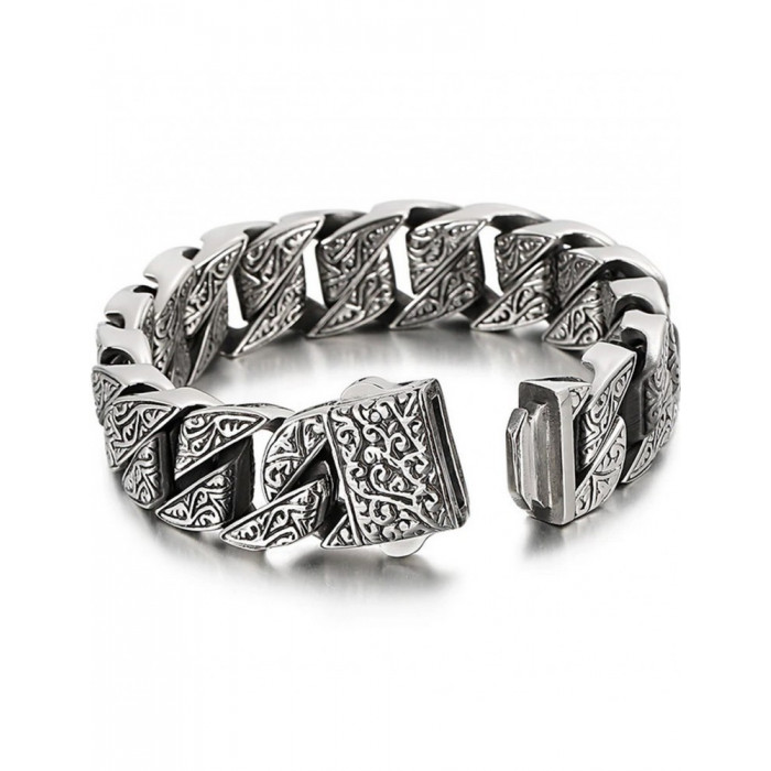 Bracelet Homme grosse maille en Acier Inoxydable