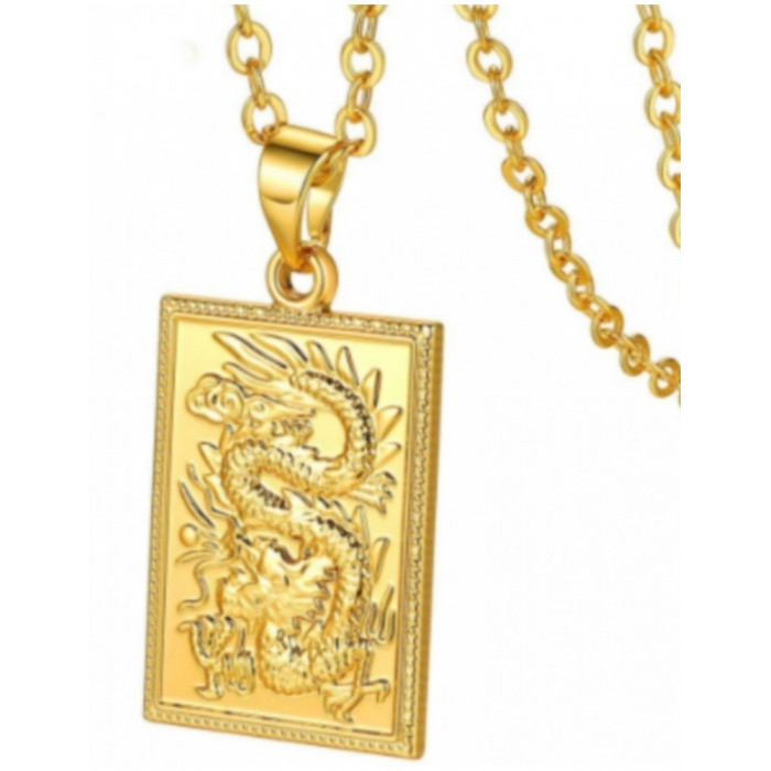 Pendentif Dragon en Acier Inoxydable