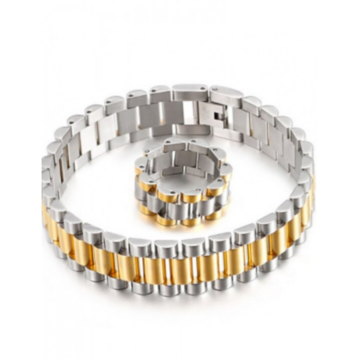 Parure Bijoux Bracelet et Bague pour homme