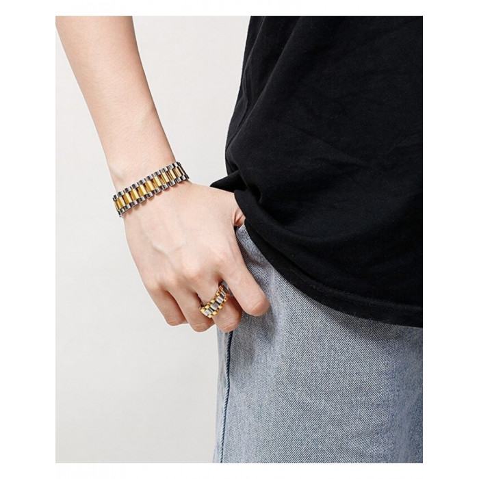 Parure Bijoux Bracelet et Bague pour homme