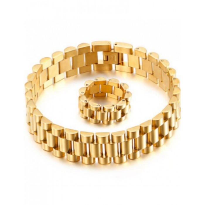 Parure de bijoux homme 2 Pièces Bracelet et Bague