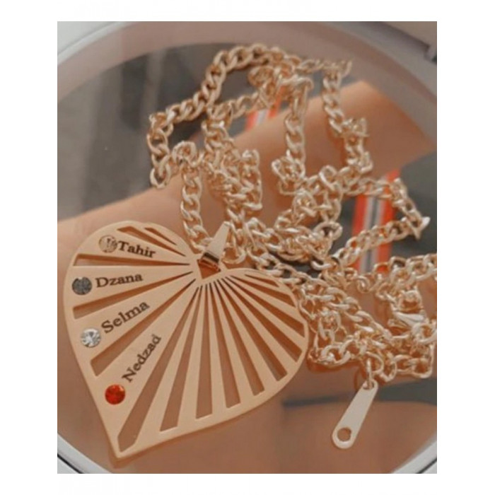 Pendentif cœur personnalisable pour femme