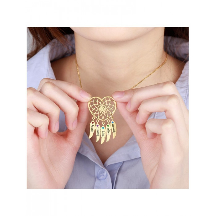 Pendentif personnalisable 5 Prénoms