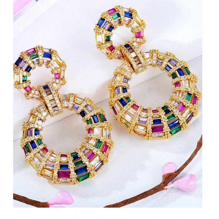 CANDICE Boucles d'oreilles femme en plaqué or