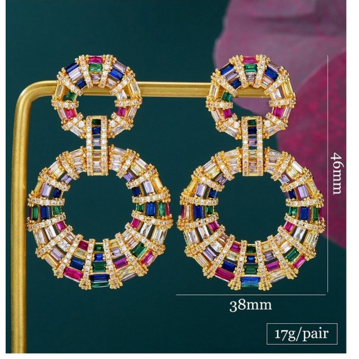 CANDICE Boucles d'oreilles femme en plaqué or