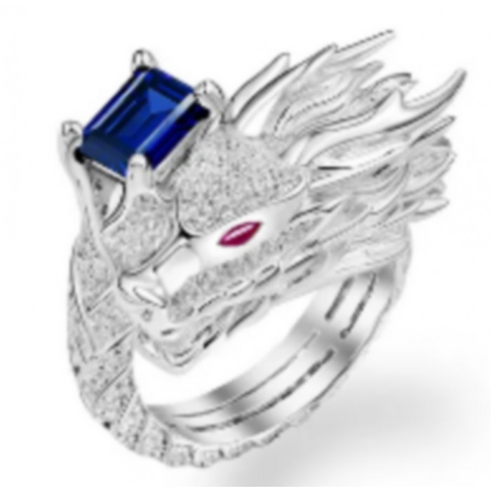 Marina Bague en argent dragon