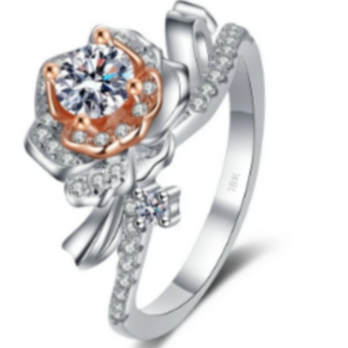 Marguerite Bague Moissanite 2 tons or