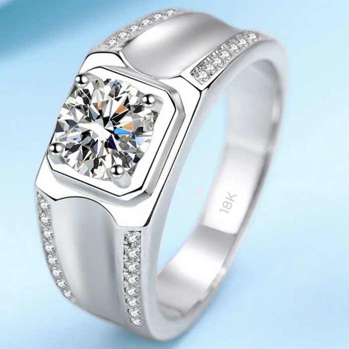 LUTHER Chevalière avec Moissanite