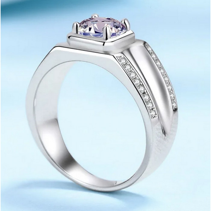 LUTHER Chevalière avec Moissanite