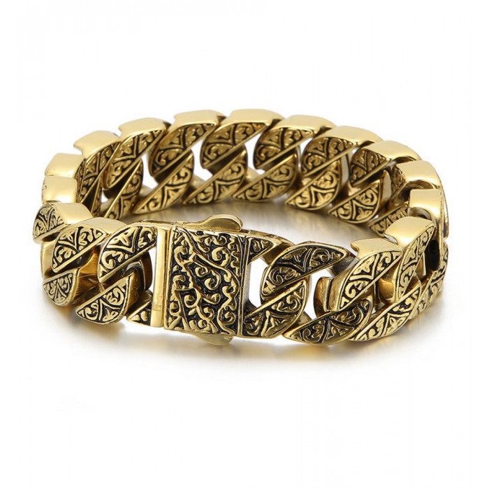 Bracelet Homme grosse maille en Acier