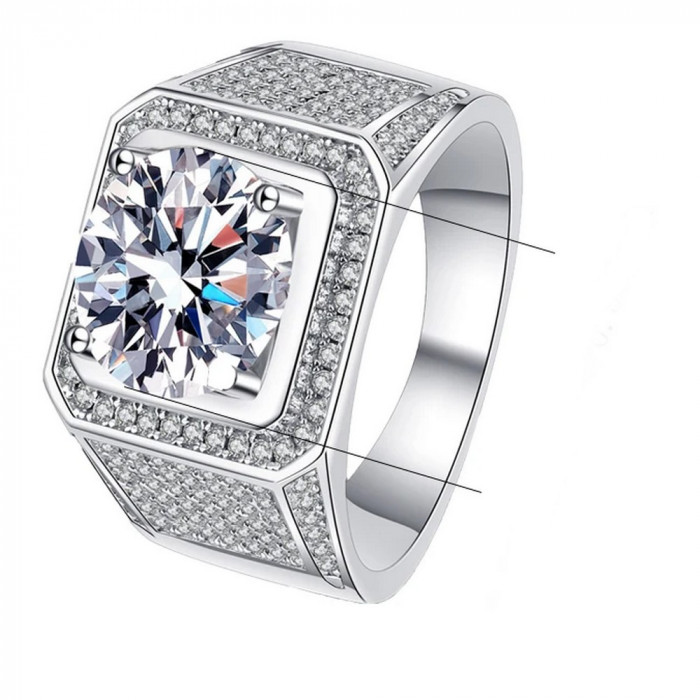 Chevalière Moissanite