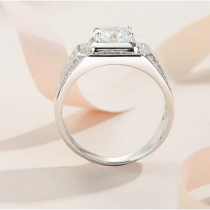 Chevalière Moissanite