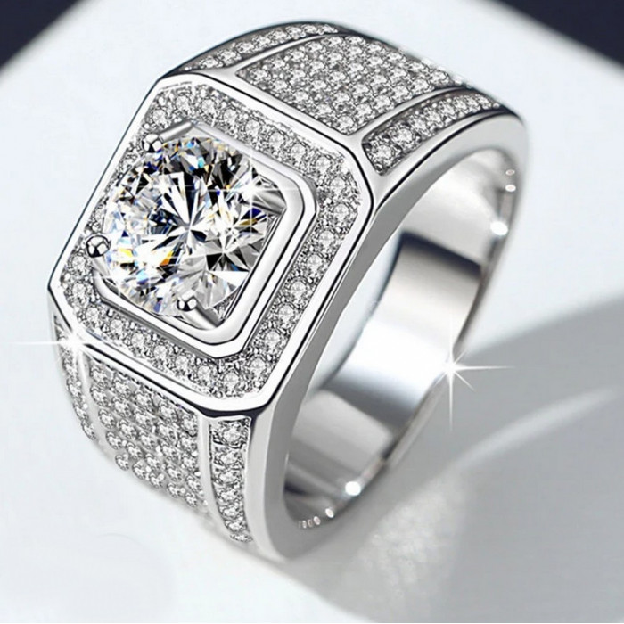 Chevalière Moissanite