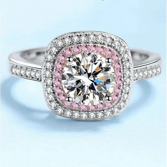 Félicia Bague Moissanite en Or Blanc
