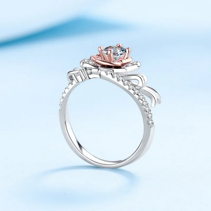 Amanda Bague Moissanite en Or Blanc