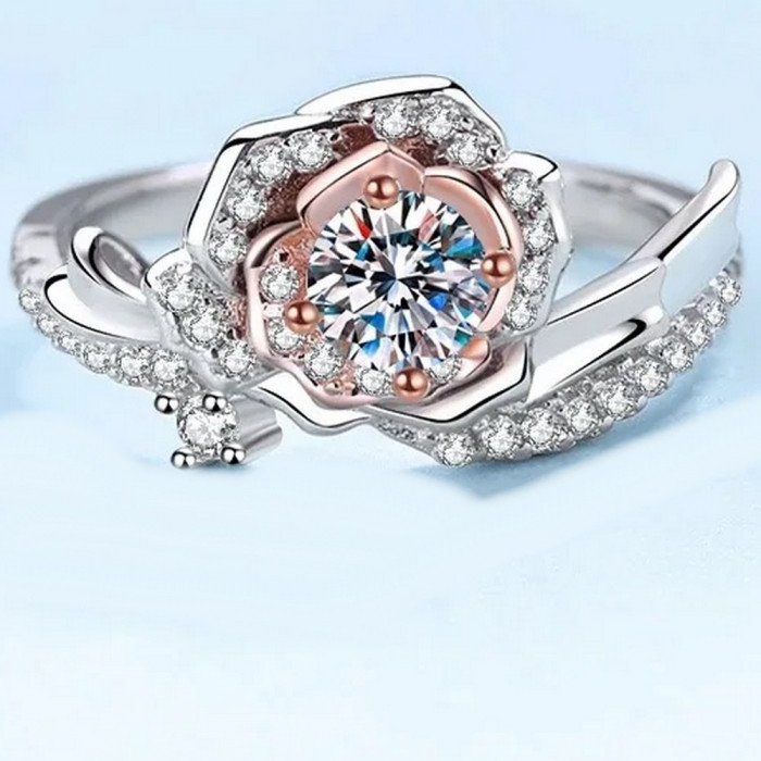 Amanda Bague Moissanite en Or Blanc