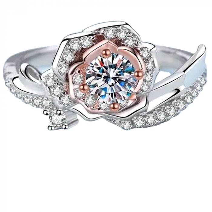 Amanda Bague Moissanite en Or Blanc
