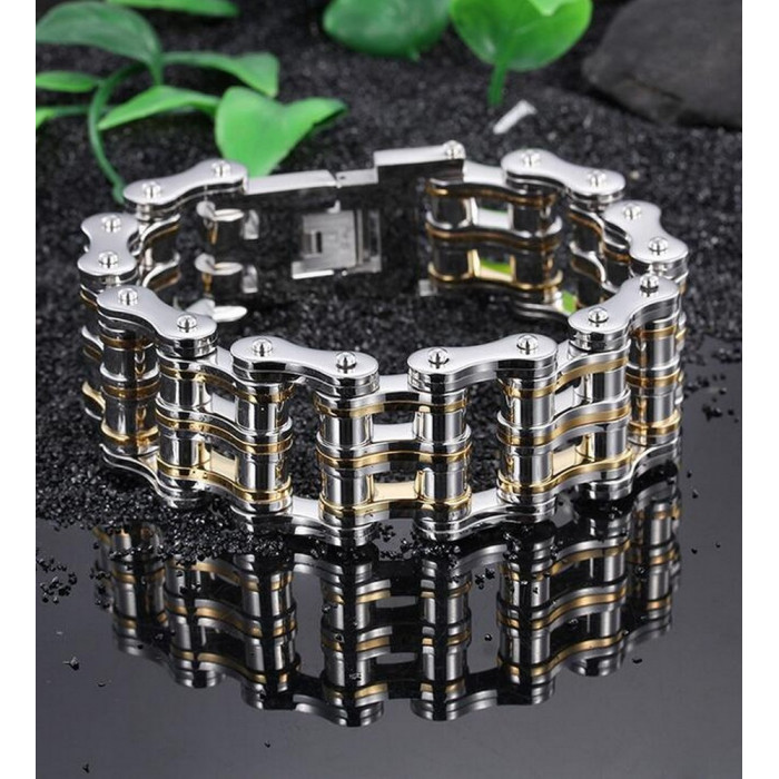 Bracelet 2 tons en Acier Inoxydable