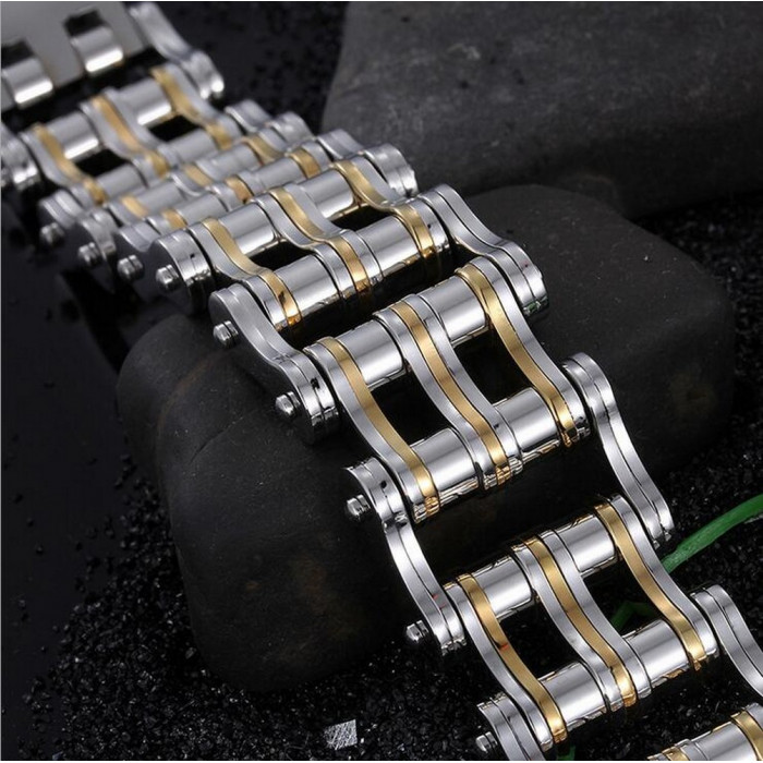 Bracelet 2 tons en Acier Inoxydable
