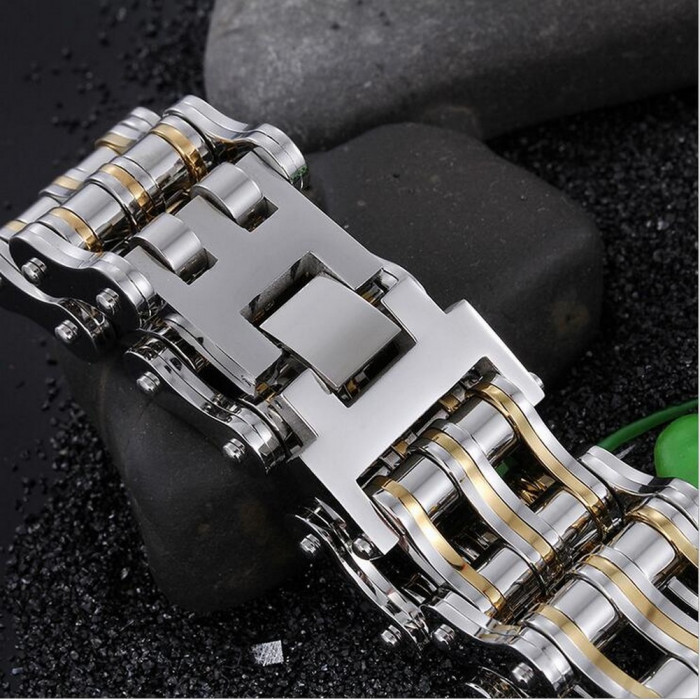 Bracelet 2 tons en Acier Inoxydable