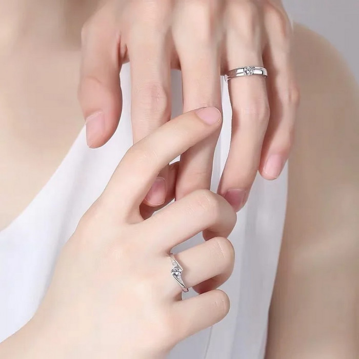 Bague de couple Moissanite