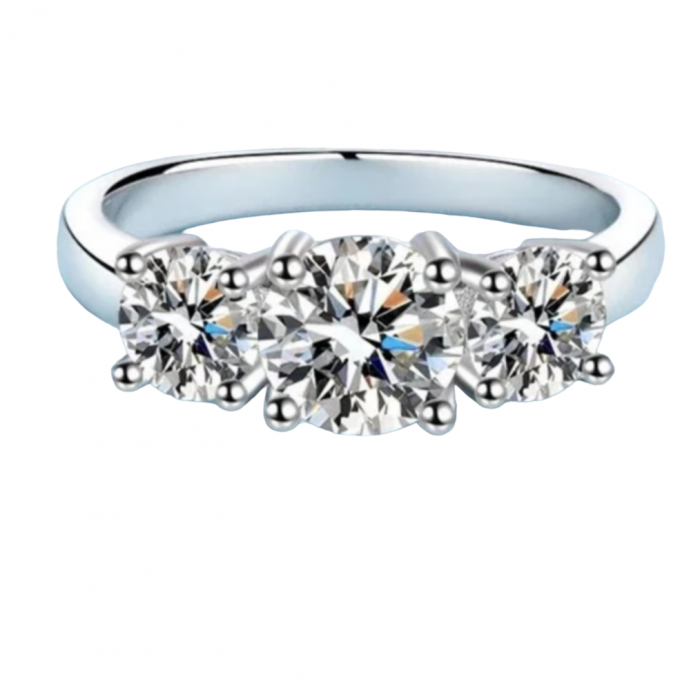 Asha Bague Moissanite en Or Blanc