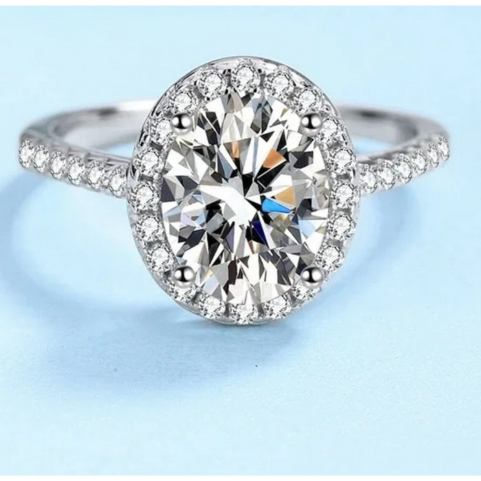 RANI Bague Moissanite en Or Blanc