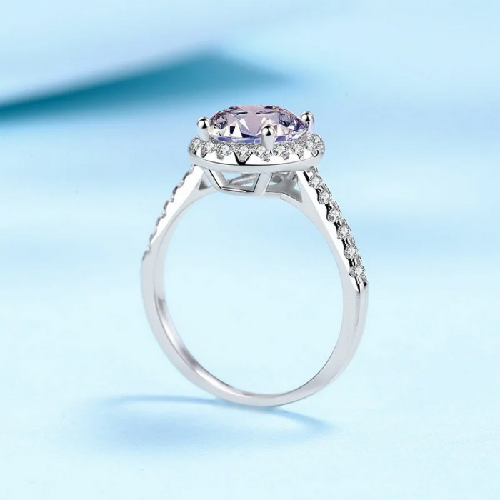 RANI Bague Moissanite en Or Blanc