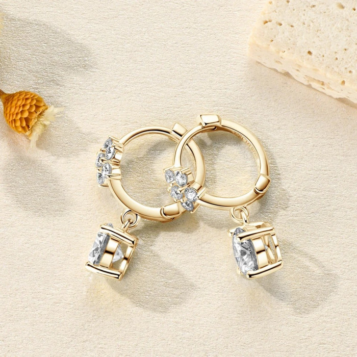 Riya Boucles d'oreilles Moissanites