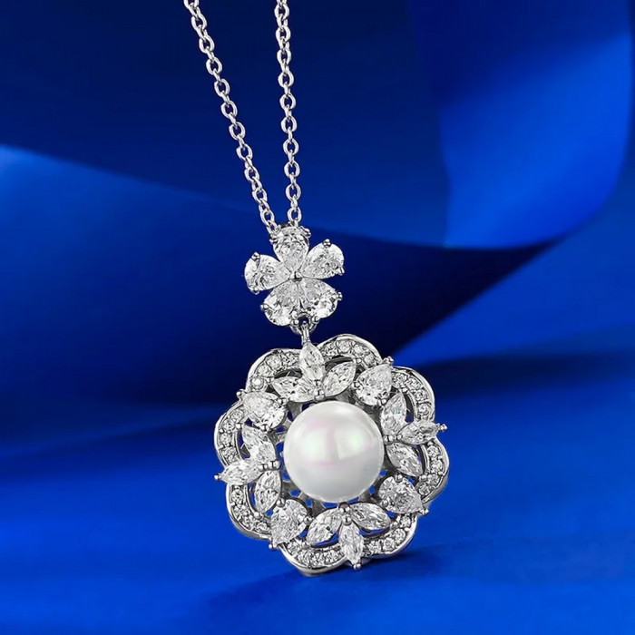 Barbara Pendentif en argent et perle