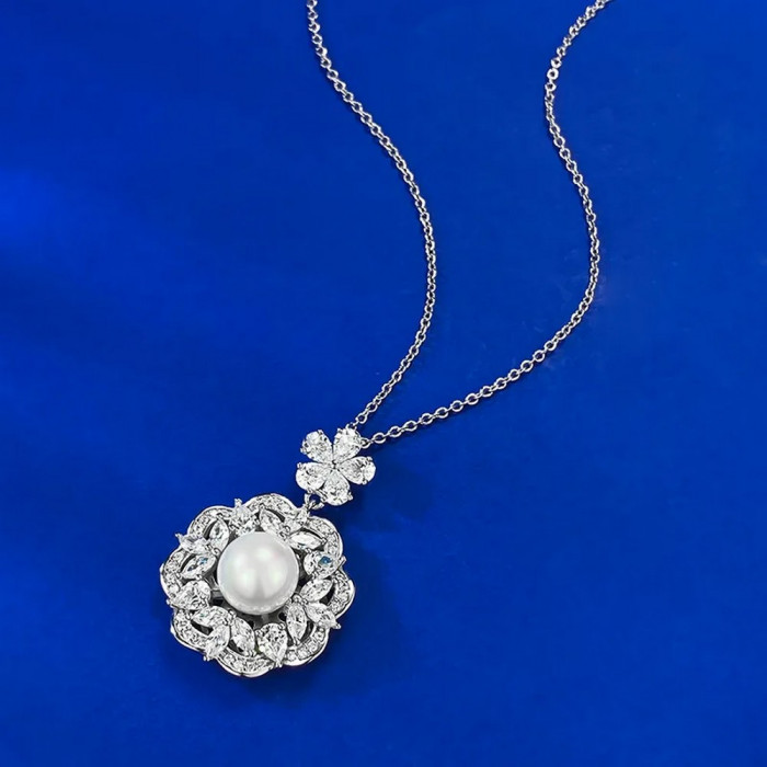 Barbara Pendentif en argent et perle