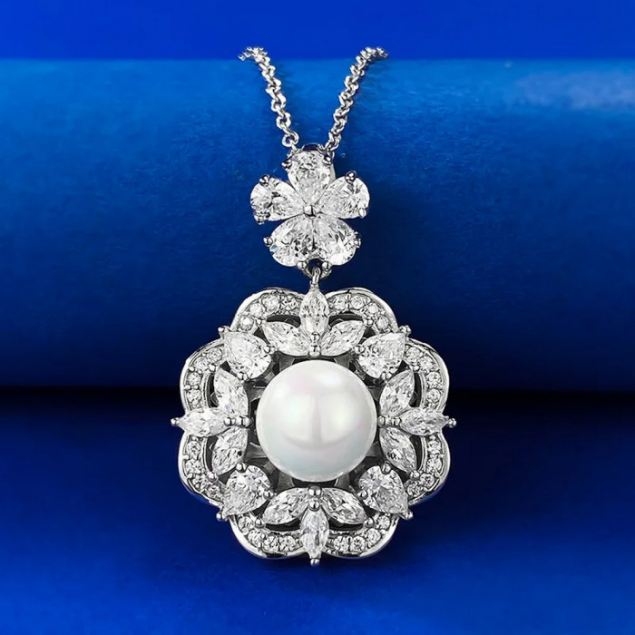 Barbara Pendentif en argent et perle