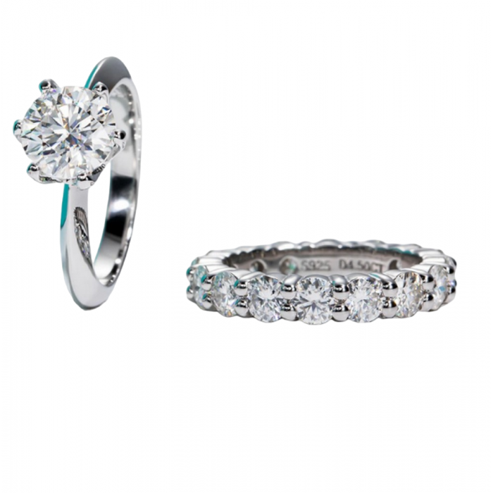 MARALIA Bague double Moissanite