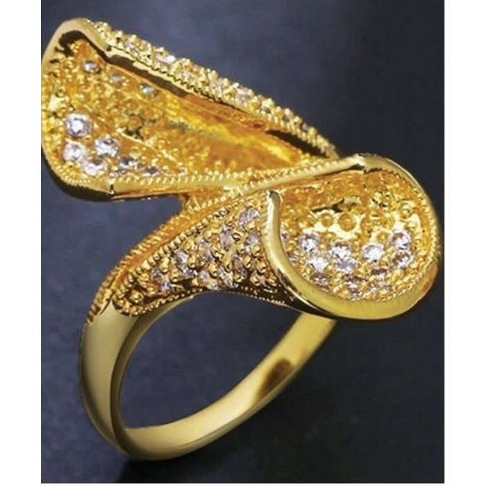 KARINE Bague Plaqué Or et Zircon