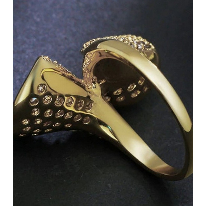 KARINE Bague Plaqué Or et Zircon