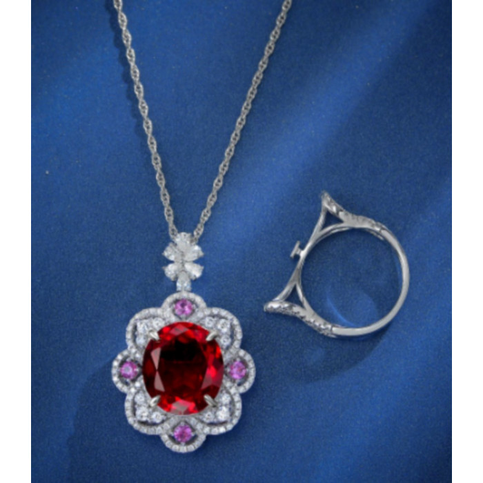 Bijoux 2 en 1 Bague Pendentif