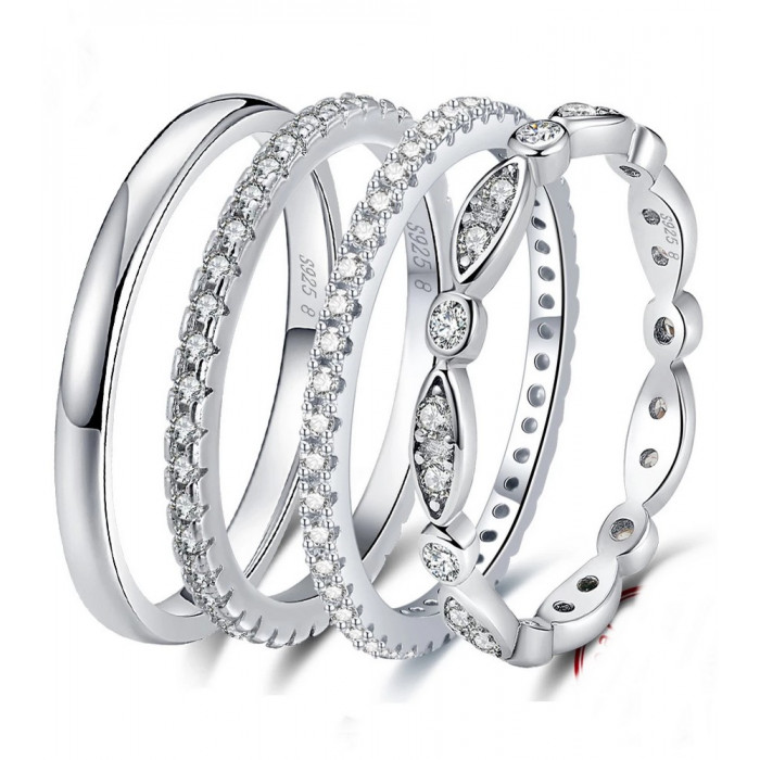 Lot de 4 Alliances femme