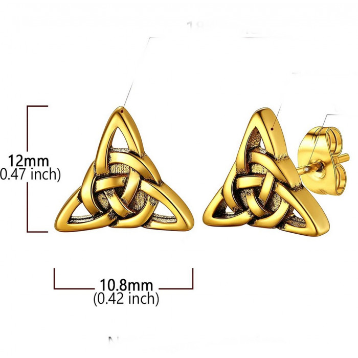 Boucles d'oreilles nœuds en acier inoxydable